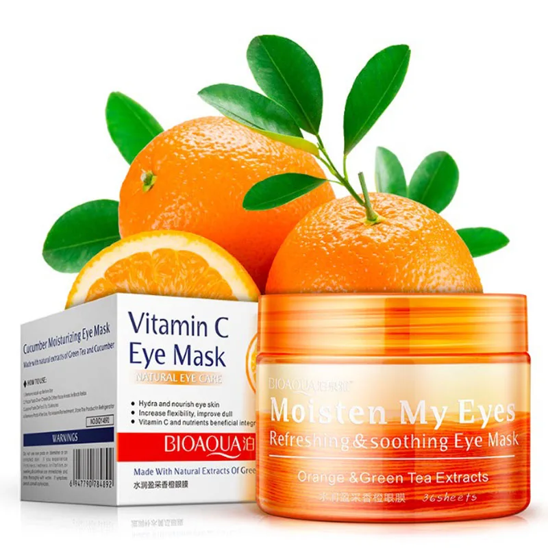 

New Orange Collagen Firming Anti Wrinkle Eye Mask Ageless Sleep Mask Hydrating Dark Circles Face Care Skin Whitening Face Care