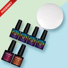 Маникюрный набор для ногтей, набор гель-лаков, 8 цветов, УФ-Гель-лак 36 Вт, светодиодный Гель-лак, Набор лаков для ногтей, УФ-лампа