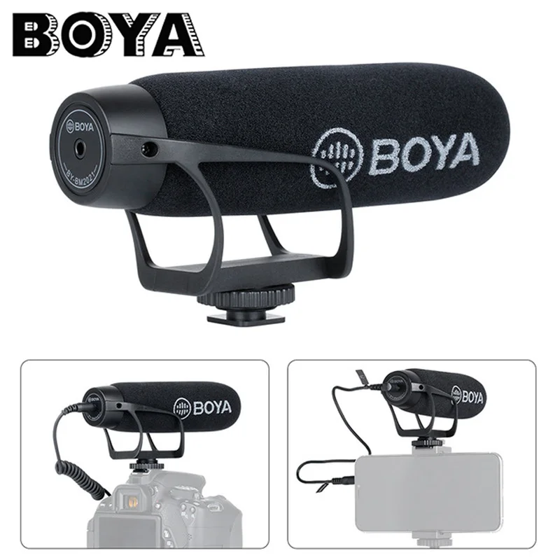 BOYA BY BM2021 Cardioid на камеру микрофон для DSLR Nikon Canon камкордер телефон с 3 5 мм TRS TRRS