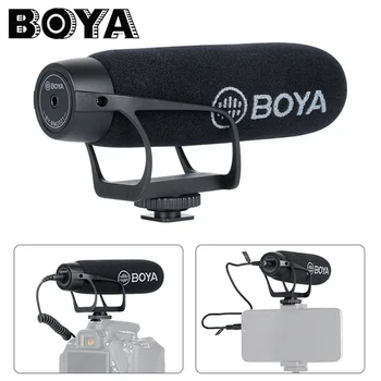 

BOYA BY-BM2021 Cardioid On Camera Microphone for DSLR Nikon Canon Camcorder Phone Microphone with 3.5MM TRS TRRS Cable Adapter