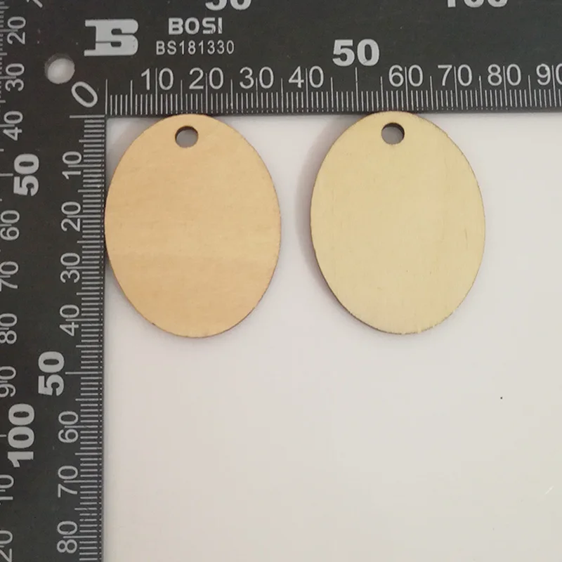 50pcs Unfinished Blank Wood Oval Key Chain Wedding Favor Gift Tag with Hole Save the Date Laser Cut | Дом и сад