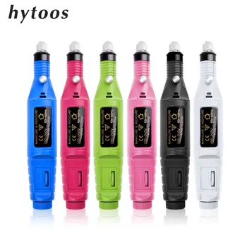 

HYTOOS 1Set Electric Nail Drill Machine Pro Manicure Machine Pen Pedicure Nail File Nail Tools 6 Nail Drill Bits Mills Kit
