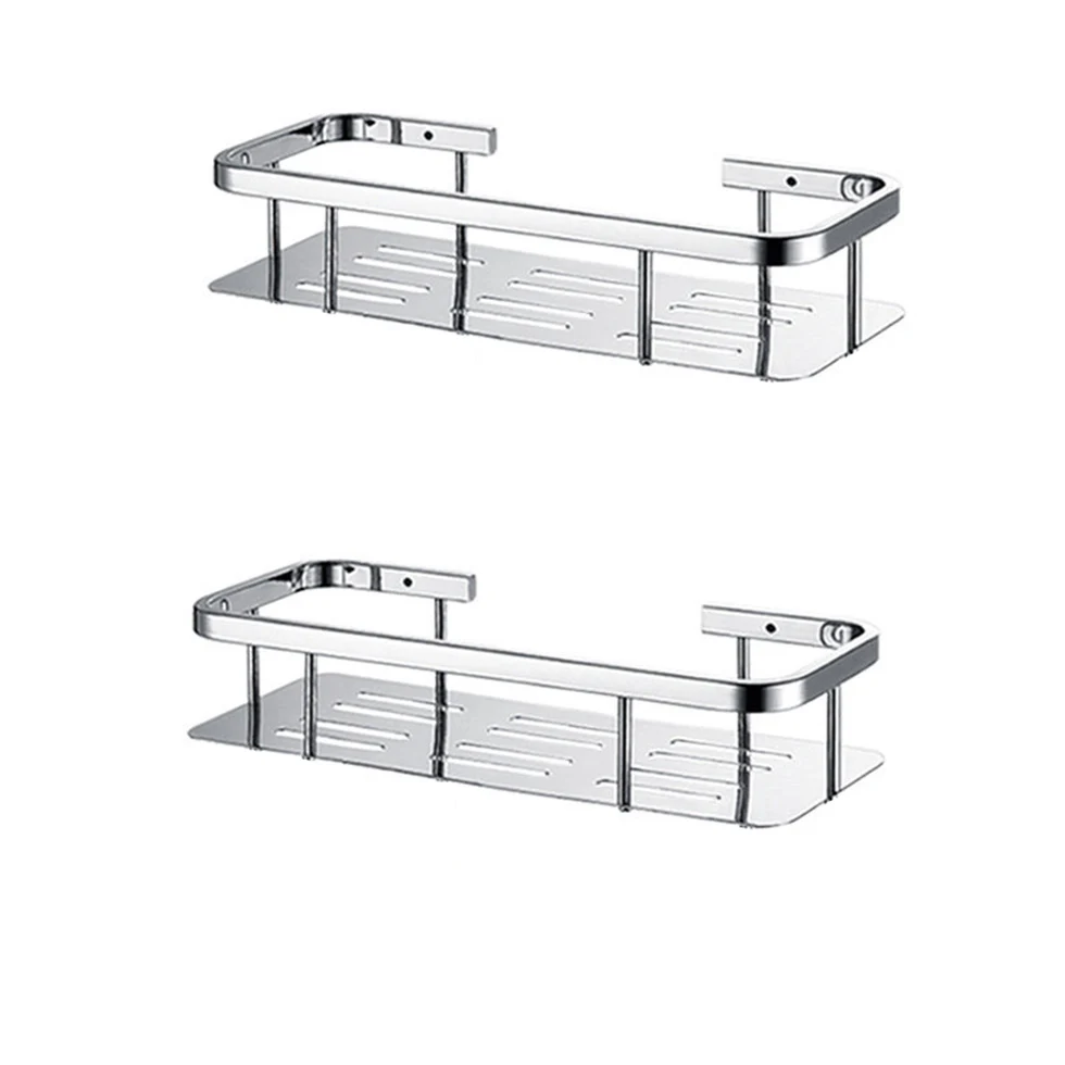 Роскошная полка для ванной комнаты, 304 нержавеющая сталь, квадратная корзина для душа, настенные полки для ванной комнаты