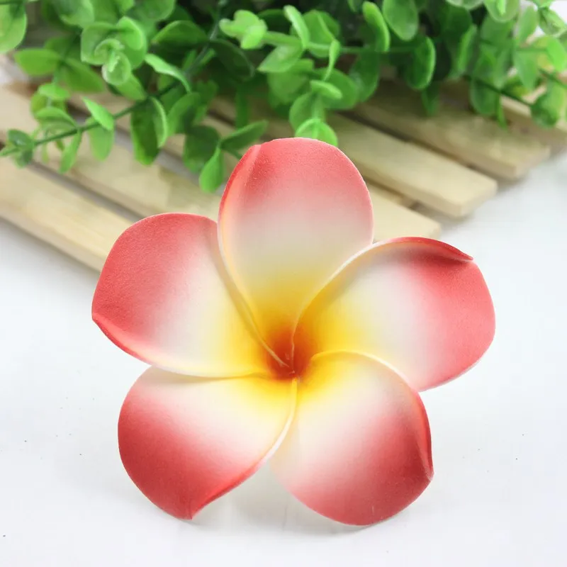 10 шт 9 см Плюмерия Гавайская Пена ФРАНЖИПАНИ искусственный цветок для украшения свадебной вечеринки