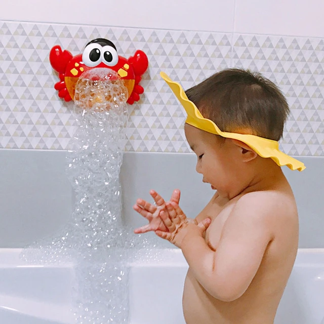 Juguetes de baño para bebés, juguetes de cangrejos burbujas para niños, divertido baño, música, fabricante de bañera, piscina, máquina de jabón para natación, baño para niños _ - AliExpress