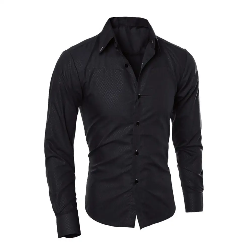 2019 Formal Men Shirt Men's Long Sleeve Slim Fit Shirt Button Front Business Work Formal Casual Top 2019 Formal Men Shirt Men's Long Sleeve Slim Fit Shirt Button Front Business Work Formal Casual Top