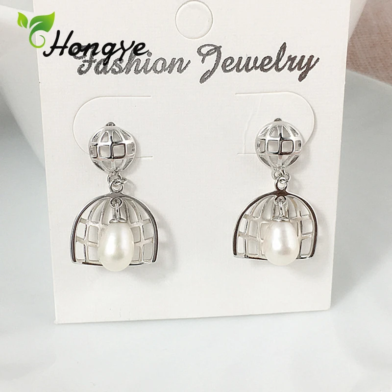 

Серьги-капельки из серебра 925 пробы с жемчугом