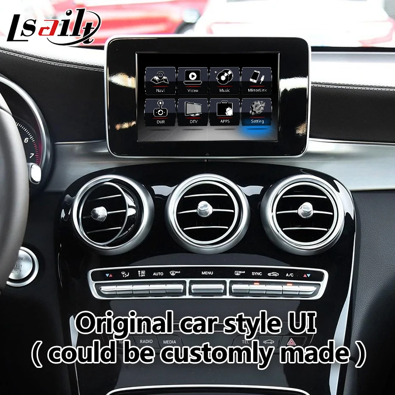 LSAILT Android gps навигационная система для Mercedes benz GLC NTG 5,0X253 видео интерфейс коробка Зеркало Ссылка waze navi коробка carplay
