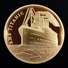 Корабль «Титаник», памятный Сувенирный значок для монет, новинка, жетон с пластиковым чехлом в комплекте