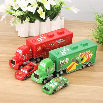 

Disney Cars 2Pcs Lightning McQueen Uncle Jim Diecast Metal Alloy Modle Pixar Toys Car 1:55 Gift For Boys Kids Doll Toys