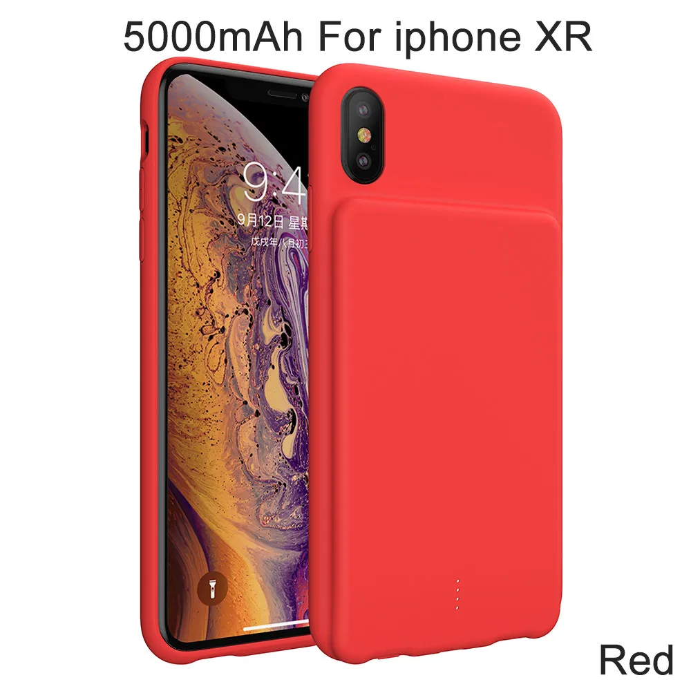 XGODY 5000 мАч умный зарядный чехол для iphone XR XSMAX внешний аккумулятор резервный чехол - Цвет: 5000mAh For XR