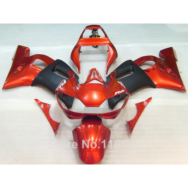 

High quality ABS fairing kit for YAMAHA R6 1998 1999 2000 2001 2002 R6 YZF R6 98-02 matte black brown fairings set #3206