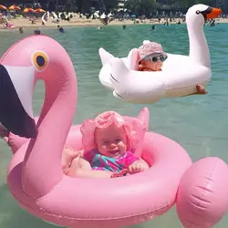 Детские плавающие надувной фламинго Мультфильм Белый лебедь мужские и женские сиденья толстый плавающий Единорог Маленькая желтая утка