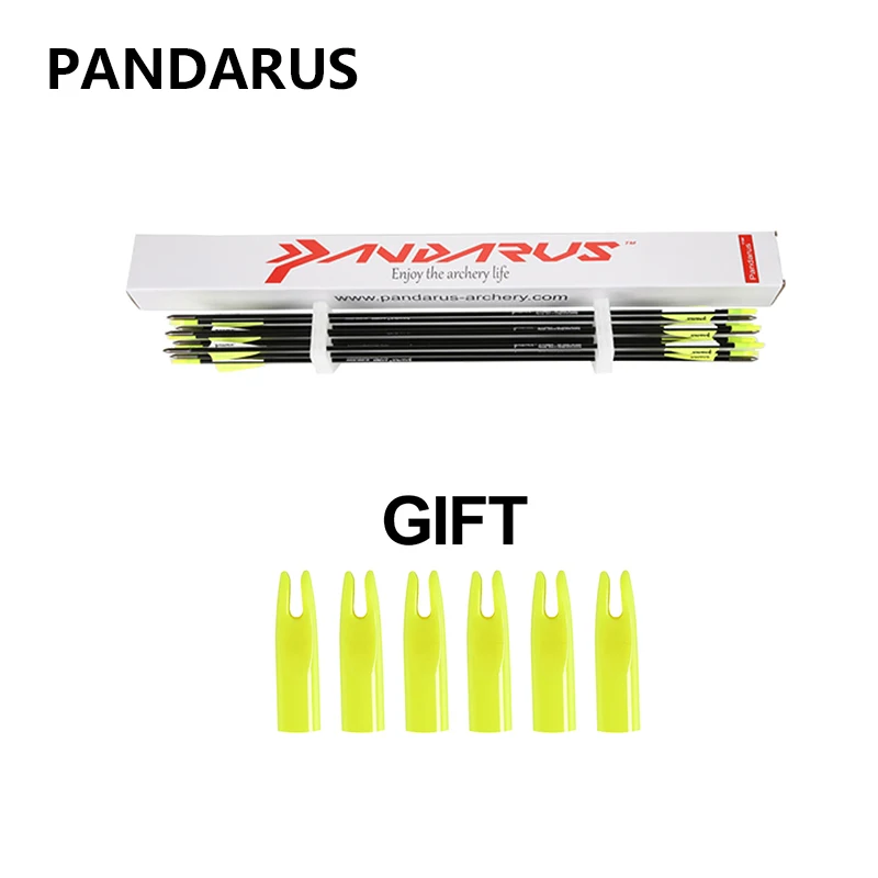 PANDARUS 6/12/24 шт/партия 6 мм Стекловолоконные стрелы 28 дюймов позвоночник 1200 для