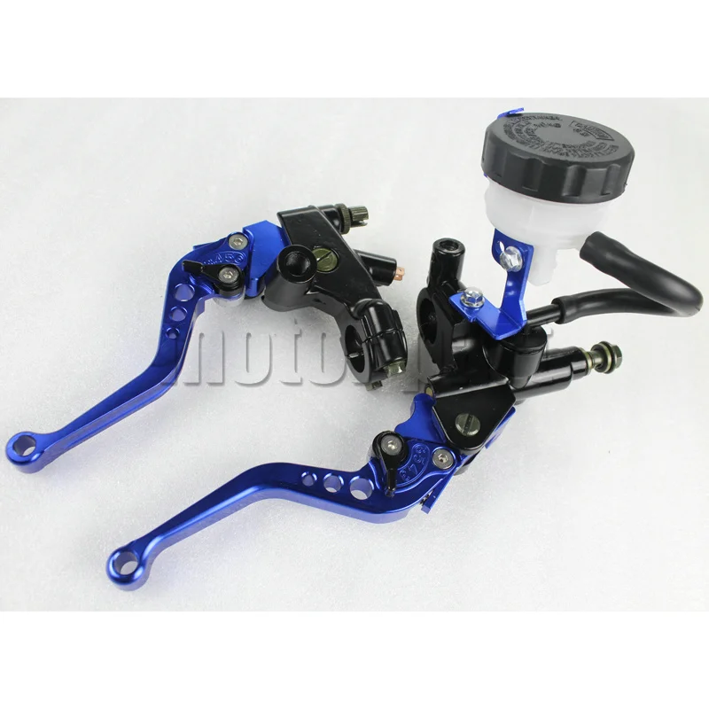 7/8" Universal Handlebar Brake Clutch Levers Master Cylinder Fluid Reservoir Kits For Yamaha