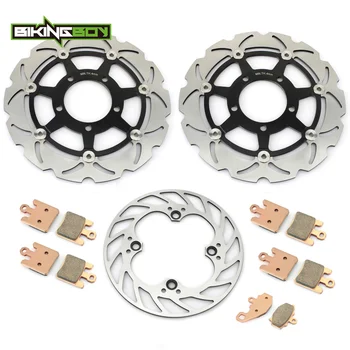 

BIKINGBOY Front Rear Brake Discs Disks Rotors Pads For Kawasaki ZX6R ZX636 Ninja 2003 2004 ZX6RR ZX600 Ninja 03 04