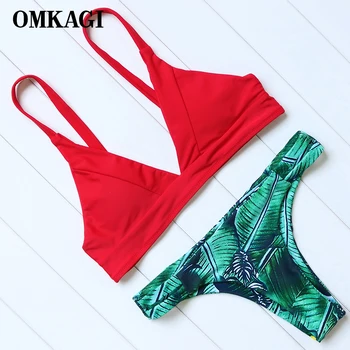 

OMKAGI Brand Biquini Swimsuit Swimwear Women's Swimming Bathing Suit Beachwear Bikinis Set Sexy Push Up Brazilian Bikini 2018