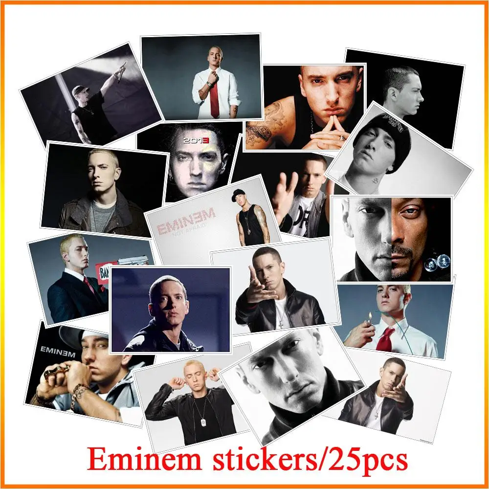 25 шт./лот Eminem мое имя без меня Стикеры, наклейки Наклейка для сноуборда багажа laotop автомобиль игрушка на холодильник Sticke JDM