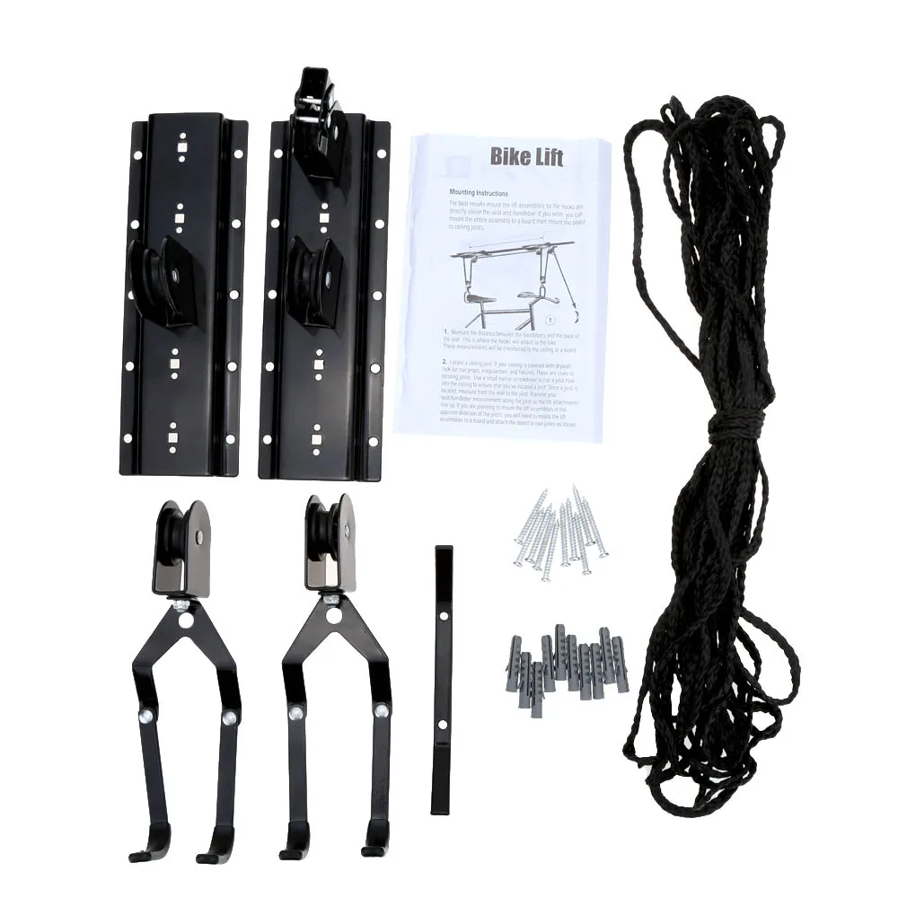 wall mounted bike pulley system