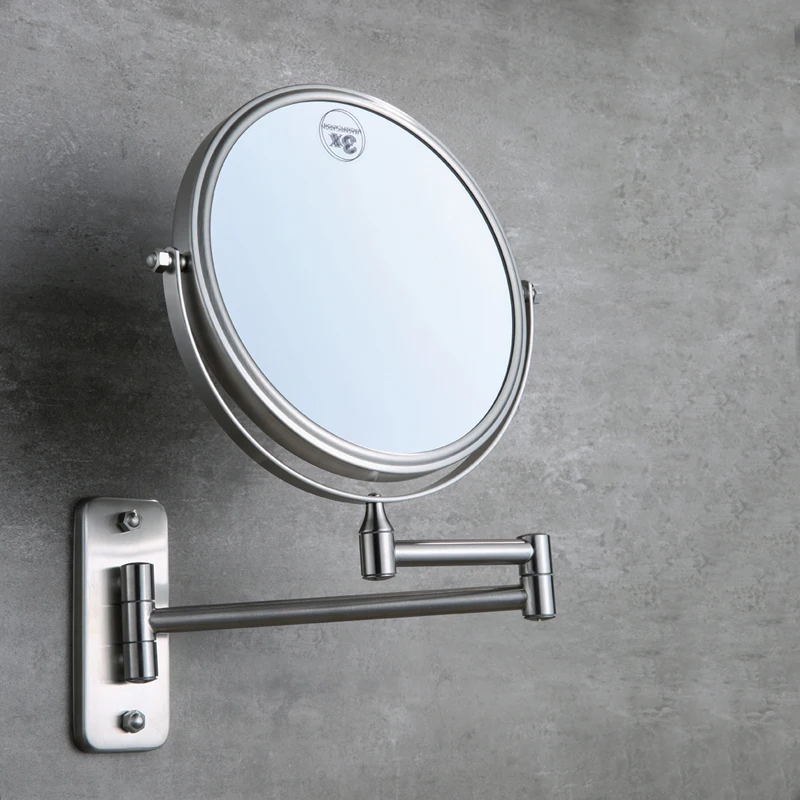 8 Inch Brass Bathroom mirror 3X 1X Magnification Cosmetic mirror High