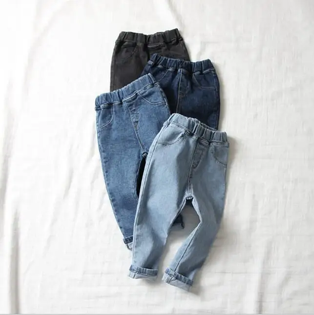 

2019 Hot Selling Girls Boys Denim Pants Autumn Spring Fashion Kids Jean Pants 1-7T PV678