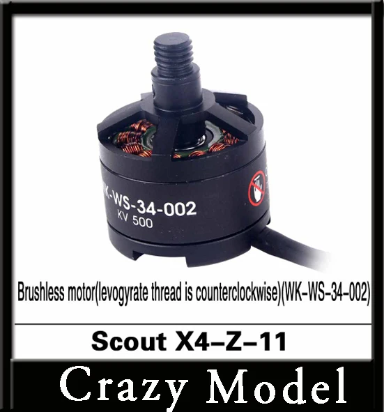 

Free Shipping Original Walkera Scout X4 Parts Brushless motor(levogyrate thread is counterclockwise)(WK-WS-34-002) Scout X4-Z-11