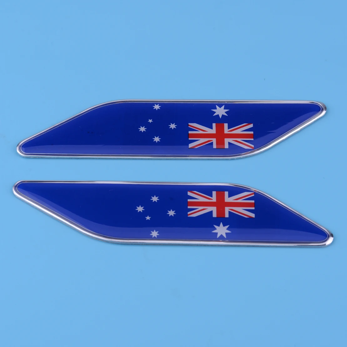 

beler 2pcs Flag 3D AU Australian National Decal Sticker Badge Car Body Side Fender Door Edge Fender Emblem Leaf Stickers