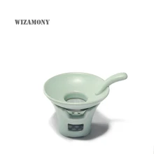 WIZAMONY, Китайский Чайный фильтр, керамический чайный сервиз, чайный сервиз, сито в форме листа, кунг-фу, аксессуары для чая, набор из двух предметов