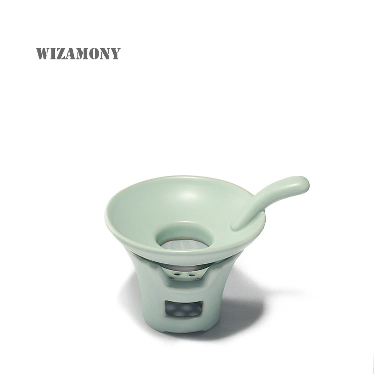 Tea Beauty Chinese Ru Kiln Celadon Tea Filter Ceramic Teaset Tea Leaf Strainers Kungfu Tea Accessories Two-pieces Set Tea Beauty Chinese Ru Kiln Celadon Tea Filter Ceramic Teaset Tea Leaf Strainers Kungfu Tea Accessories Two-pieces Set