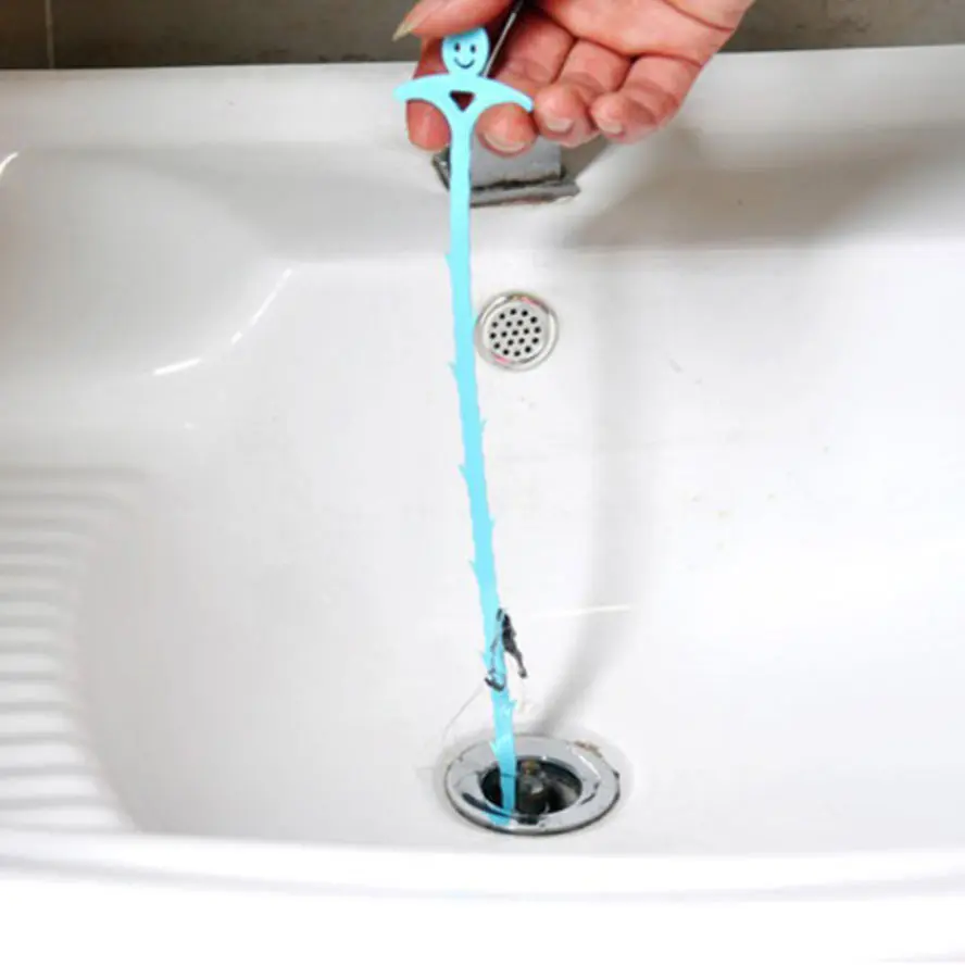 1Pcs Manual Spiral Drain Cleaner Hair Stopper Random Color Sink