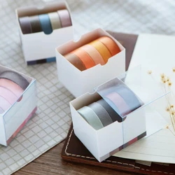 5 unids/caja de Color sólido Vintage adhesiva de papel Washi cinta conjunto chica DIY diario cinta adhesiva decorativa papelería Scrapbooking 5 unids/caja de Color sólido Vintage adhesiva de papel Washi cinta conjunto chica DIY diario cinta adhesiva decorativa papelería Scrapbooking