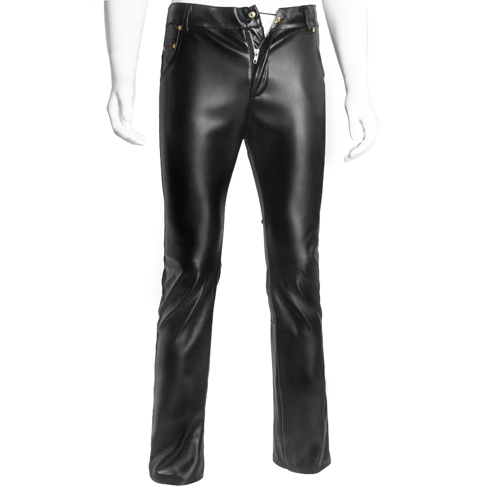 Crazy Womens High Waist Skinny Fit Faux Leather Biker Pants Slim Trousers