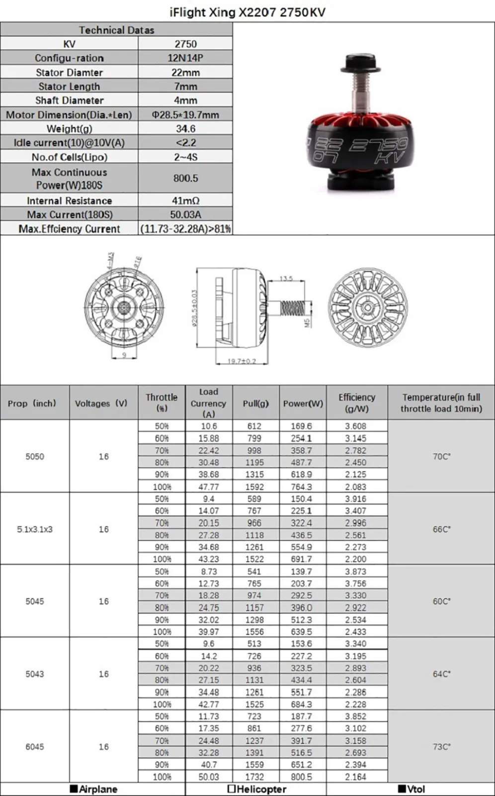 Детали дрона iFlight XING 2207 1700/2450/2750KV бесщеточный двигатель 2-6S для FPV RC Дрон аксессуары Z328