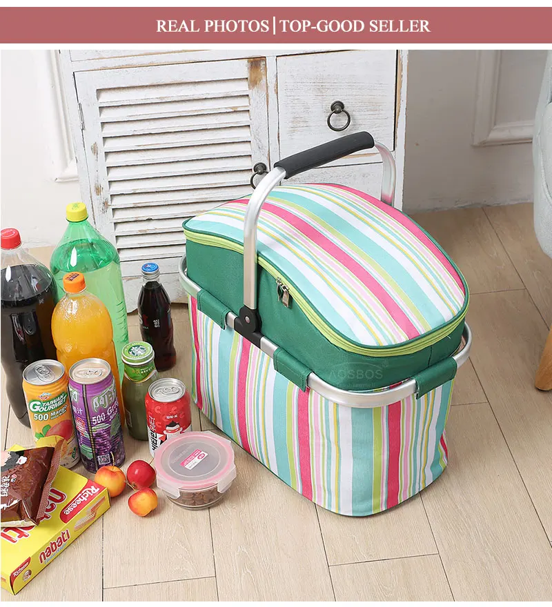 Cheap striped lunch bag