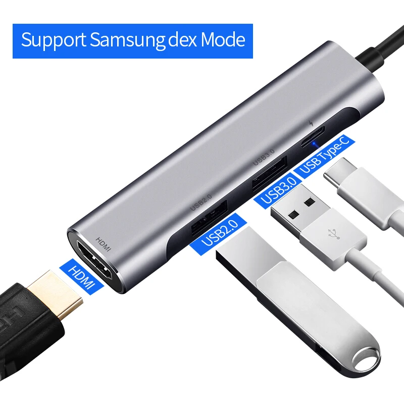 

USB C Hub Dex Mode Thunderbolt 3 Adapter Dex Cable USB 3.0 HDMI Dock for macbook pro Type C Hub for Samsung Galaxy Note S8 S9