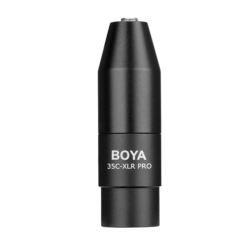 BOYA 35C-XLR 3.5mm (TRS) Mini-Jack Female Microphone Adapter to 3-pin XLR Male Connector for Sony Camcorders Recorders & Mixers mic Microphones