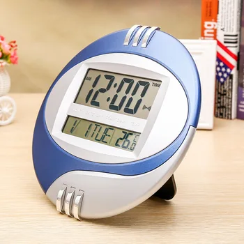 

LED Electronic Clock LCD Moderne Calendar Temperature Display Digital Wall Watch Mute of Home Office Decoration