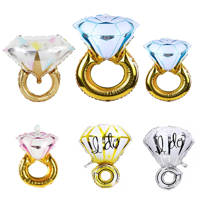 

1Pc 8 Styles Big Balloon Inflatable Diamond Ring Foil Balloons for Wedding Decoration Event Birthday Party decor Valentine Gift