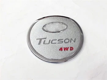 

ABS Chrome Tank Cover Fuel Gas Oil Tank Cap For Hyundai Tucson 2015 2016 Auto Car styling Accessories Car Tank Cover Trims