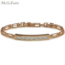 MxGxFam Золото Цвет яркие часы, украшенные драгоценными камнями браслет для женщин заводская цена без свинца и никеля