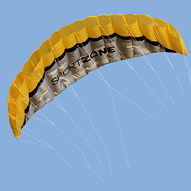 

2.5m Dual Line Kite Parafoil Parachute Stunt Sports Beach Kite Outdoor Toys Play
