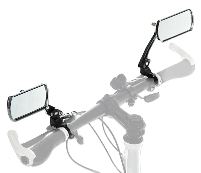 Bicycle bike rear view rearview mirror safety adjustalbe wide angle