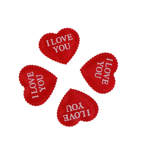 

100pcs 3cmx2.5cm Fabric Heart Love you Wedding Party birthday Confetti Table Decoration 3cmx2.5cm