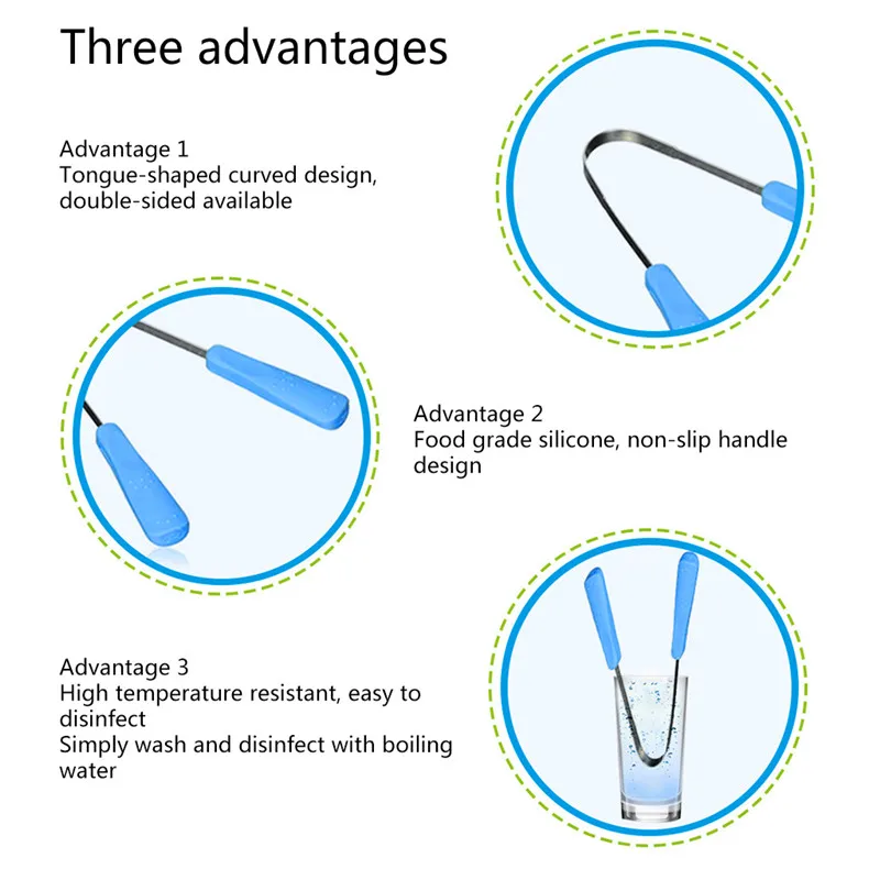 1 шт., скребок для языка из нержавеющей стали, очиститель свежего дыхания, чистящая зубная щетка с покрытием для языка, инструменты для гигиены полости рта#11