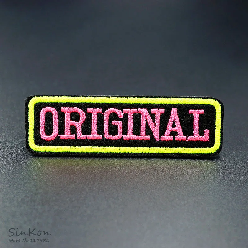 

ORIGINAL (Size:2.3X7.5cm) DIY Cloth Badges Patch Embroidered Applique Sewing Clothes Stickers Apparel Accessories