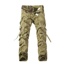 Новые брюки мужские брюки Карго повседневные мужские брюки с несколькими карманами военный комбинезон мужские на открытом воздухе высококачественные длинные брюки размер 28-38