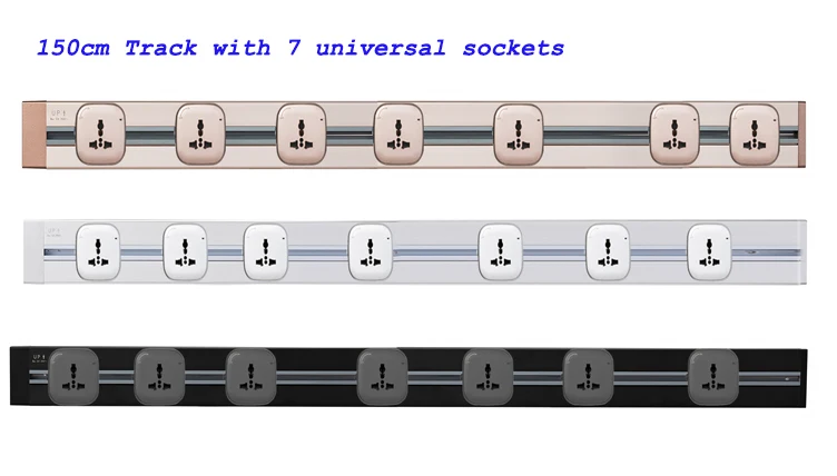Заводская Socketbar 150 см 8000 Вт Tomada Usb Eu настенная вилка 2 usb порта для гостиной, кухни - Тип: Track with 7 sockets