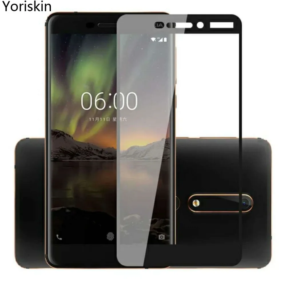 

Screen Protective 2.5D Tempered Glass For Nokia 6 (2018) Full Protector Flim For Nokia 6 (2018) 9H Tempered Glass Flim