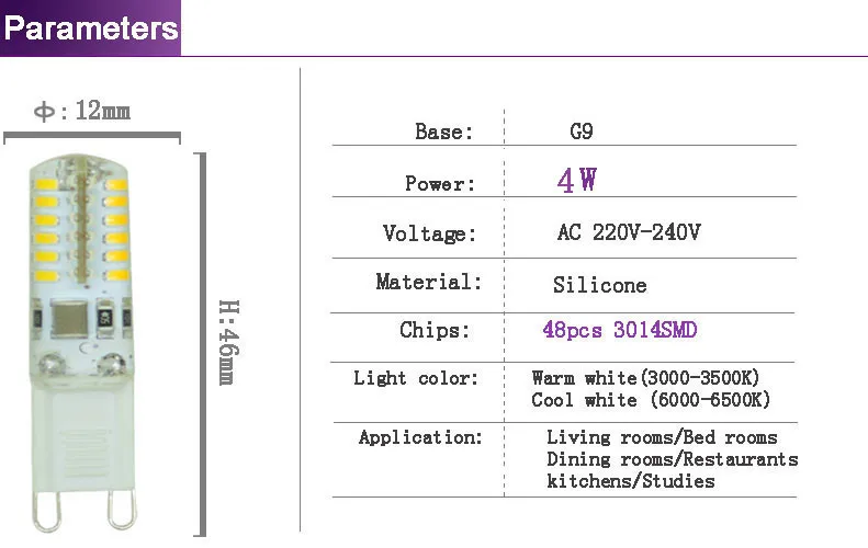 10 шт. G9 светодиодный Светодиодная лампа 4 Вт 7 Вт 8 Вт 9 Вт 10 Вт мини светодиодная лампа 48 64 72 104 120 шт. SMD3014 ампулы светодиодный 240v 220V светодиодный Светодиодная лампа-кукуруза для люстры