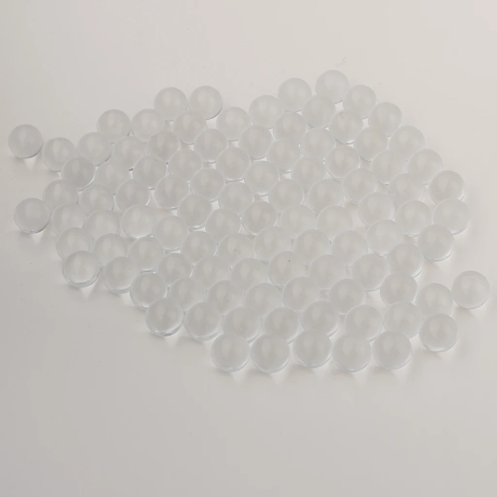 100 Pieces Clear Glass Marbles for Vases or Games, Aquarium Decorations Vase Decor Glass Marble